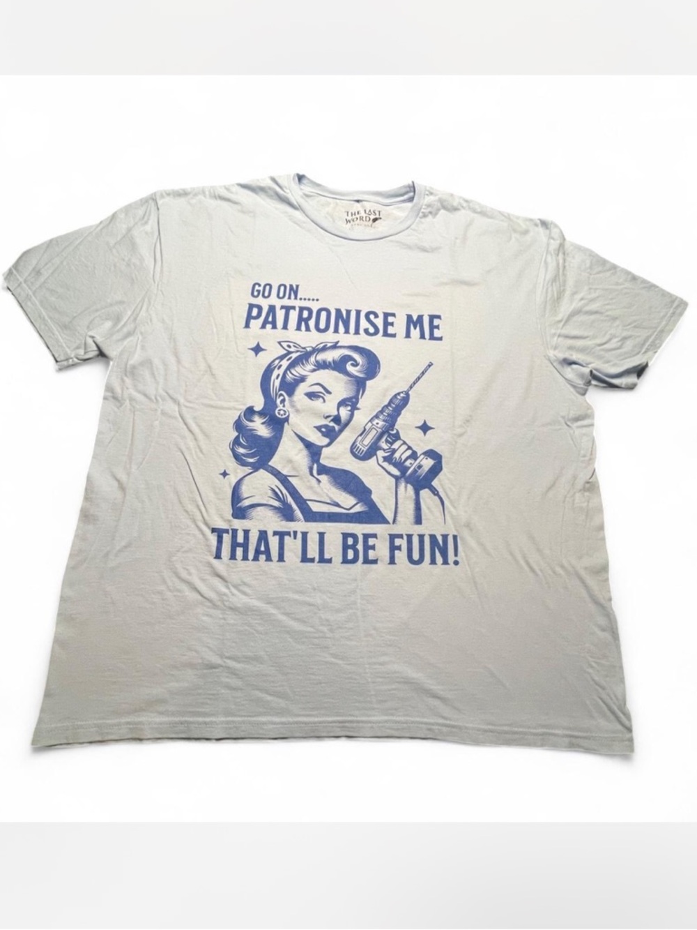The Last Word Blue on Light Blue T-Shirt, XL